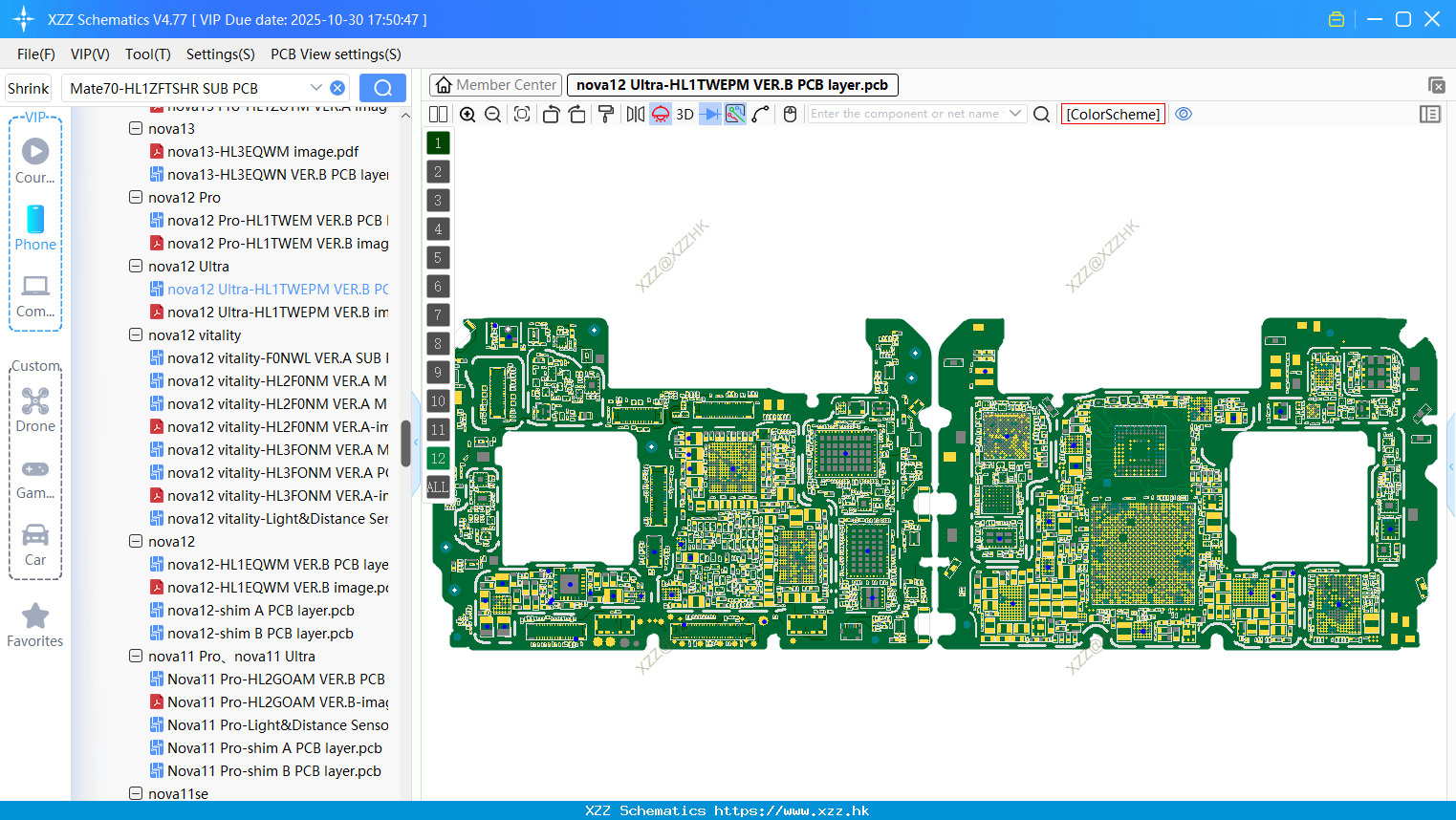 Huawei Nova12 Ultra-HL1TWEPM VER.B PCB Layer